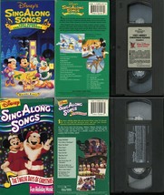 Sing Along Songs Very Merry &amp; 12 Days Ofchristmas Songs Vhs Disney Video Tested - £11.76 GBP