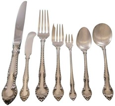 English Gadroon by Gorham Sterling Silver Flatware Set 12 Service 87 pcs Dinner - £4,946.01 GBP