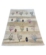 Handmade Vintage Persian Gabbeh Rug 5&#39; x 7&#39; (155cm x 214cm), 1980s - 1D110 - $2,844.80 CAD
