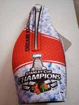 Stanley Cup Champions Blackhawks Bottle Koozie Rare 2015 New NHL - £4.70 GBP