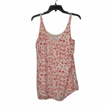 CAbi Tank Top Size Small White Salmon Geometric Pattern Lined Polyester Womens - £13.33 GBP