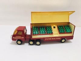 Vtg. Buddy L Stamped Steel Coca Cola Truck Complete Green Bottles Door O... - $42.70
