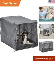Durable Double Door Dog Crate Kit for Medium Breeds - Gray Bed &amp; Cover I... - $89.99