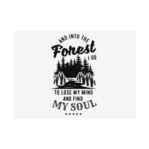 Personalized Fine Art Print: Inspiring Forest Quote in Black and White (... - £9.88 GBP+