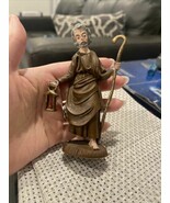 Italy Shepherd Nativity Figurine Vintage Christmas Holy Family Plastic H... - $10.53