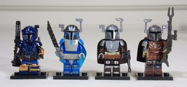 Paz &amp; Pre Viszla &amp; Two Mandalorian (old/new) Armor Star Wars Minifigures +Stands - £19.55 GBP