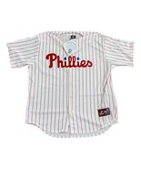 Philadelphia Phillies Majestic à Fine Rayure Baseball Jersey - £106.92 GBP