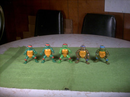 Vtg Original 1988 Teenage Mutant Ninja Turtles 5 pcs Leo, Don, Raph &amp; 2 Mikeys - £63.94 GBP