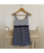 Lands End Swim Dress Sleeveless White Blue Long 8L - $107.51 CAD