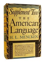 H. L. Mencken The American Language: Supplement Two 1st Edition 1st Printing - £161.51 GBP