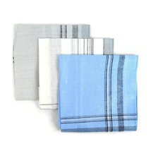 3-Pack Cotton &amp; Polyester Men&#39;s Stitched Edges Handkerchiefs 3 Color Set - €4,14 EUR
