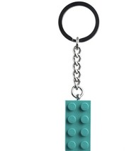Lego Bright Bluish Green 2x4 Stud Key Chain - $6.99