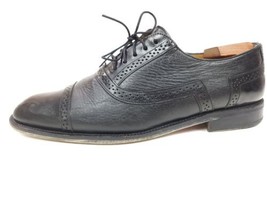 Mezlan Marque Shoes Men&#39;s 10 M Black Leather Brogue Cap Toe Oxford Lace ... - £47.33 GBP
