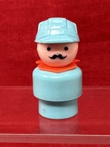 FISHER PRICE LITTLE PEOPLE Train Conductor Engineer Plastic Vintage Figure - £7.09 GBP