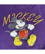 Vintage Disney Mickey Mouse Size XXL Purple Sweatshirt Made in USA Women... - £22.35 GBP