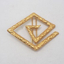 Vtg Fashion Buckle Gold Tone - £19.33 GBP