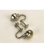 Rhinestone Earrings, SIlver Tone, Screw Back, Vintage Fashion Jewelry, J... - $181.89 MXN