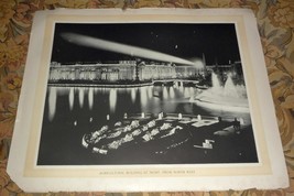 Columbian Exposition Agricultural Building at Night 1894 Antique Print 14 x 17 - £17.04 GBP