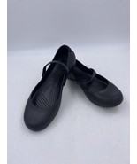 Crocs Black Mary Jane Flat Comfort Slip On Shoes Women&#39;s Size 8 - £14.03 GBP