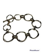 925 Sterling Silver Solid Italian Oval Cut Out Link Bracelet  - $411.03 CAD