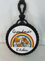 Grandma&#39;s Kitchen 6&quot; Tile Rainbow Floral Iron Ceramic Art Wall Hanging Trivet - £7.90 GBP