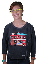 Paul Frank Cruising In London Black Dolman Longsleeve Sweater Top - $14.96