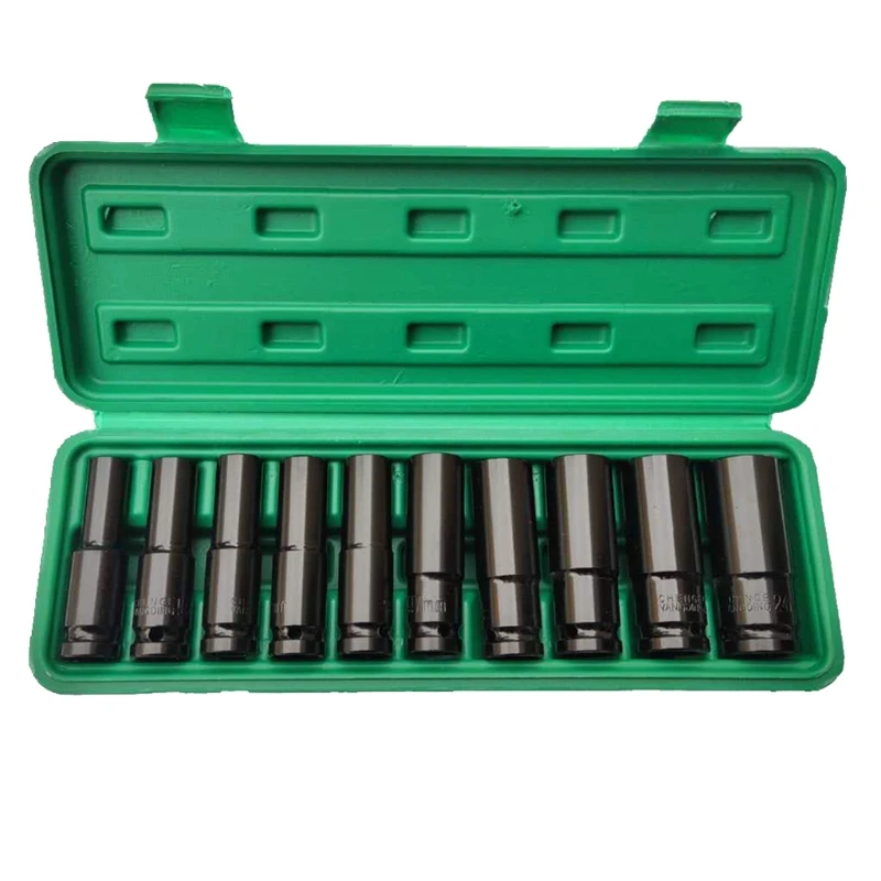 Upgraded Socket Adapter 10Pcs 8-24Mm  inch   Impact Socket Set for Wrench Adapte - £117.88 GBP