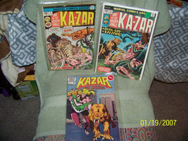 lot of {3} vintage marvel comic 70&#39;s comic books {ka-zar} - £7.12 GBP