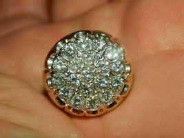 Anillo de bodas de racimo de diamantes de talla redonda de 1,50 quilates en... - £100.31 GBP