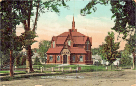 Concord Massachusetts~Free Public LIBRARY~1912 Postcard - £5.42 GBP