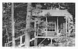 Lake Winnipesaukee Nh~Three Mile Island CABINS-LOT Of 2 Real Photo Postcards - £10.33 GBP