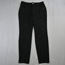 Simply Vera Wang Large Black Snakeskin Ponte Skinny Womens Dress Pants - $14.99