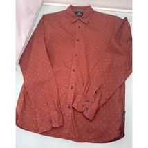 Scotch &amp; Soda Men Shirt Long Sleeve button Up Brown Regular Fit Large L - £19.65 GBP