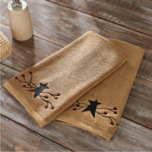 NEW! Pip Berry Cotton Hand Towel Set Primitive Stars Rustic Farmhouse Country - £18.90 GBP