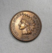 1875 Indian Cent AU Details AN274 - $444.51