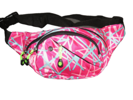 Pink Blue Retro 80&#39;s Style Adjustable Belt Bag Fanny Pack Crossbody Trav... - $19.99