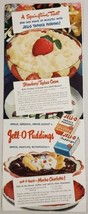 1949 Print Ad Jell-O Puddings Tapioca &amp; Mocha Charlotte Coffee Pie Recipe  - £10.10 GBP