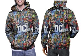 All DC Characters Super Hero   Mens Graphic Pullover Hooded Hoodie - £26.50 GBP+