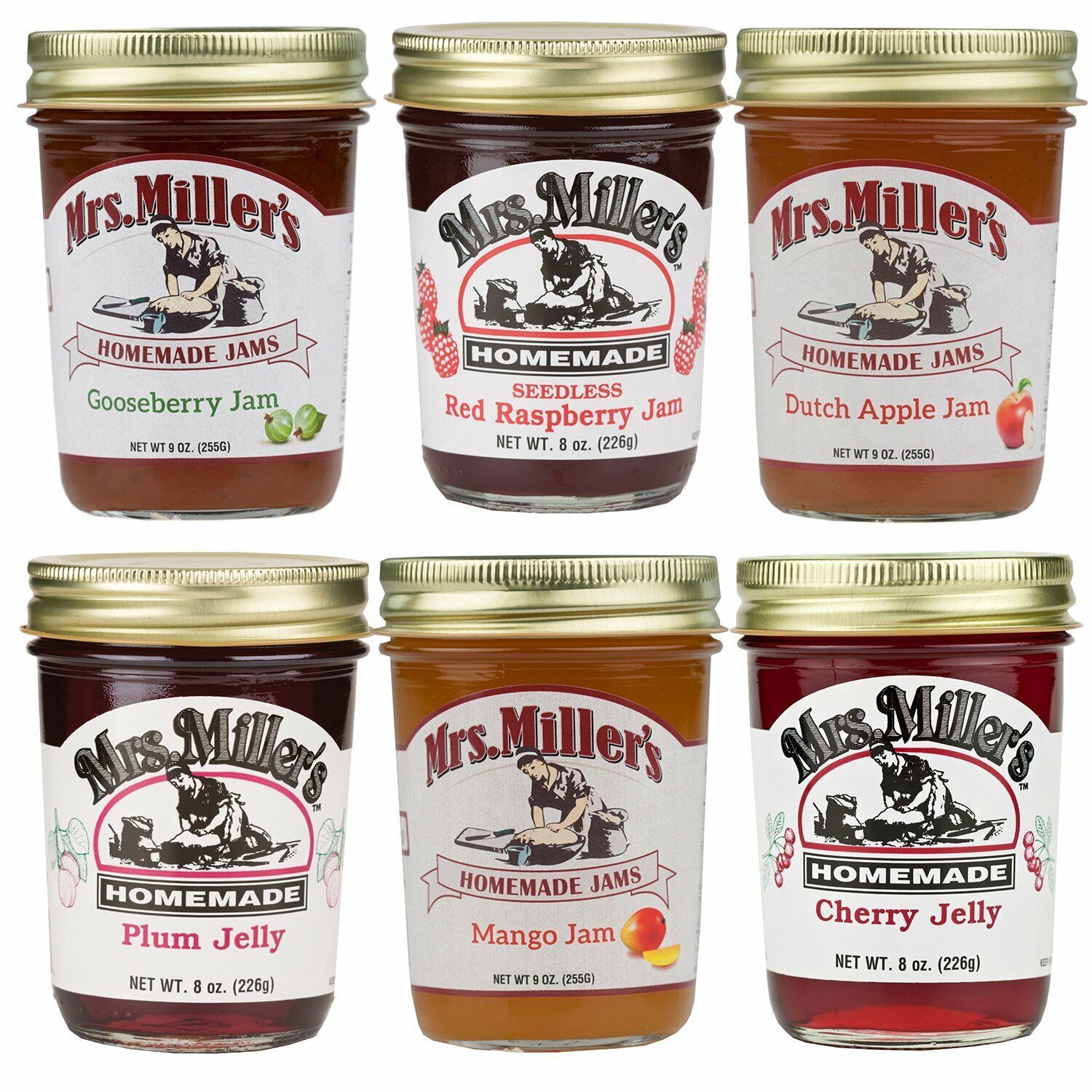 Mrs. Miller's Jam & Jelly Ultra Variety 6- Pack - $41.53