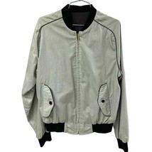 80s VTG Bull Run Black &amp; Gray Reversible Windbreaker  Mens Sz M - $34.75