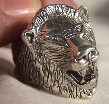 1 Deulxe Lion Head New Silver Biker Ring BR11 Mens Fashion Jewelry Rings Lions - £9.84 GBP