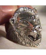 1 deulxe LION HEAD NEW SILVER BIKER RING BR11 mens fashion jewelry rings... - $16.93 CAD