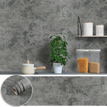 17.7&quot;X100&quot; Concrete Wallpaper Grey Concrete Peel And Stick Contact Paper For - £25.85 GBP