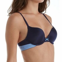 Tommy Hilfiger R72T027 Signature Brushed Micro Push Up Plunge Bra Peacoa... - $24.95