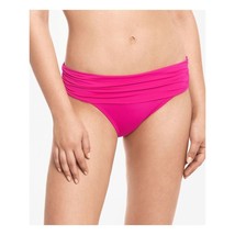 MSRP $54 Lauren Ralph Lauren Shirred Fold Over Swim Bottom Pink Size 12 (DEFECT) - £12.93 GBP