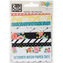 Simple Carpe Diem Washi Paper Tape 3&quot;X4&quot; Sheets 24/Pkg CD4927 - £15.84 GBP