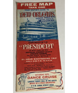 Vintage New Orleans Map Brochure Louisiana BR14 - £11.67 GBP