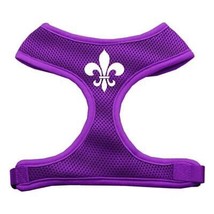 Purple Fleur de Lis Luxury Soft Mesh Harness - Large - £14.75 GBP