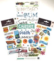 Scrapbooking Stickers Beach Vacation Set 3 Pack Lot Embellishments Sticko Phrase - £5.95 GBP