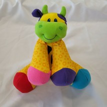 Lamaze Yellow Purple Green Stuffed Plush Baby Cow Musical Tunes Note Scented - £31.27 GBP